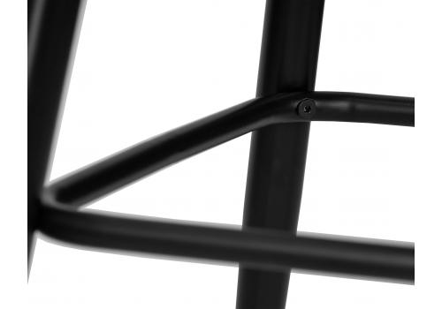  Стул барный DOBRIN NICOLE, черные матовые ножки, светло-серый велюр (108-52), фото 9 