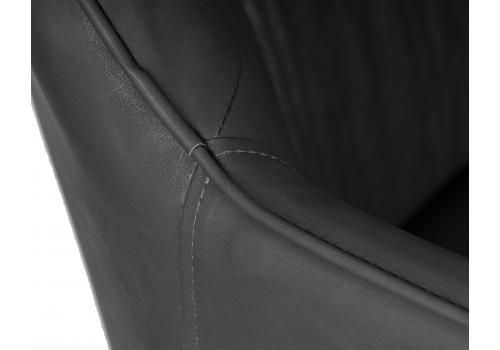  Стул обеденный DOBRIN DANIEL, черные ножки, винтажная антрацитовая экокожа (RU-08), фото 8 