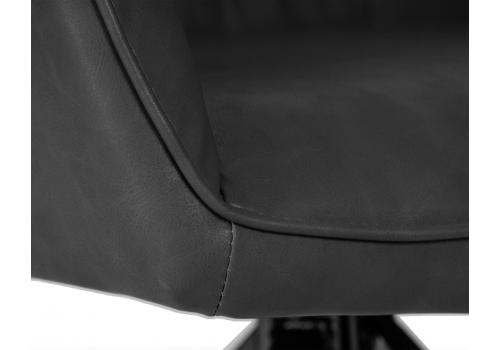  Стул обеденный DOBRIN DANIEL, черные ножки, винтажная антрацитовая экокожа (RU-08), фото 9 