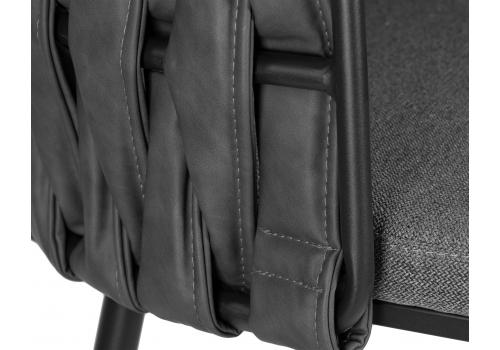  Стул полубарный DOBRIN AMELIA COUNTER, серая ткань (F-48), темно-серый винтажный PU (MF-12), фото 8 