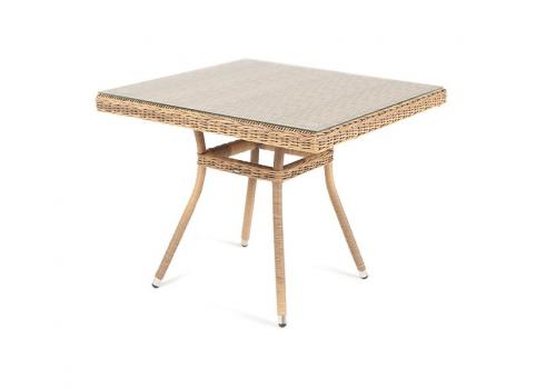  "Айриш" стол плетеный из искусственного ротанга, цвет соломенный, фото 1 