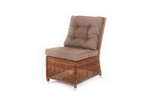  "Бергамо" плетеный центральный модуль дивана, цвет коричневый, фото 1 