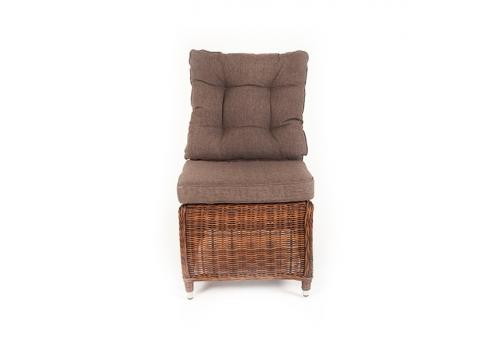  "Бергамо" плетеный центральный модуль дивана, цвет коричневый, фото 2 