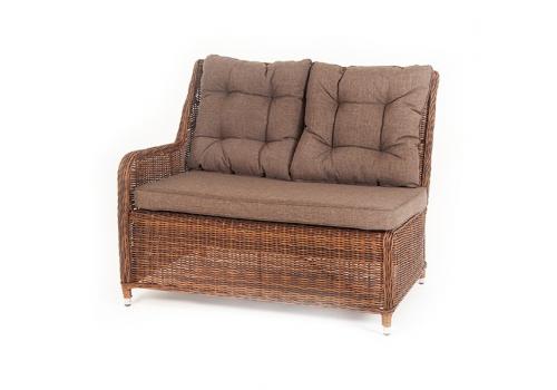  "Бергамо" плетеный правый модуль дивана, цвет коричневый, фото 1 