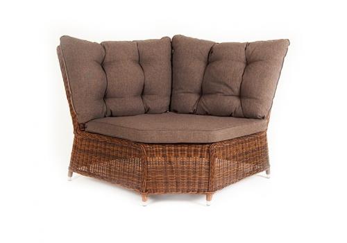  "Бергамо" плетеный угловой диванный модуль, цвет коричневый, фото 1 