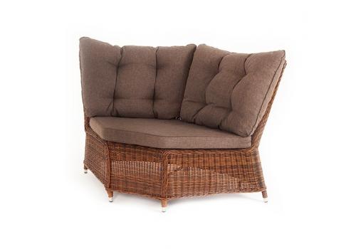  "Бергамо" плетеный угловой диванный модуль, цвет коричневый, фото 2 