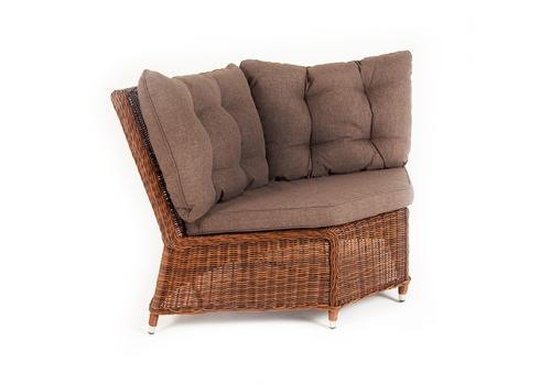  "Бергамо" плетеный угловой диванный модуль, цвет коричневый, фото 4 