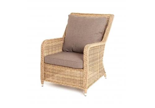  "Гляссе" кресло плетеное из искусственного ротанга, цвет соломенный, фото 1 