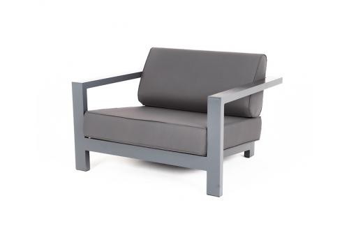  "Гранада" кресло алюминиевое, цвет серый, ткань Savana Graffit, фото 1 