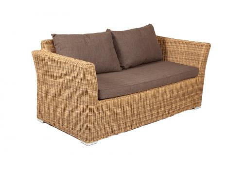  "Капучино" диван из искусственного ротанга двухместный, цвет соломенный, фото 2 