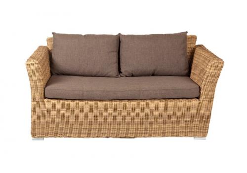  "Капучино" диван из искусственного ротанга двухместный, цвет соломенный, фото 3 