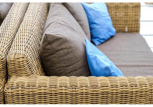  "Капучино" диван из искусственного ротанга двухместный, цвет соломенный, фото 10 