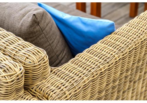  "Капучино" диван из искусственного ротанга двухместный, цвет соломенный, фото 11 