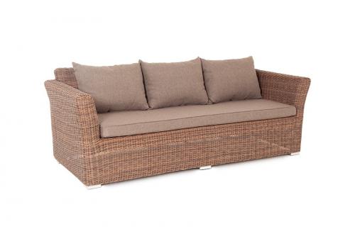  "Капучино" диван из искусственного ротанга трехместный, цвет коричневый, фото 2 
