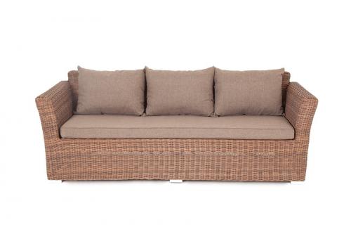  "Капучино" диван из искусственного ротанга трехместный, цвет коричневый, фото 3 