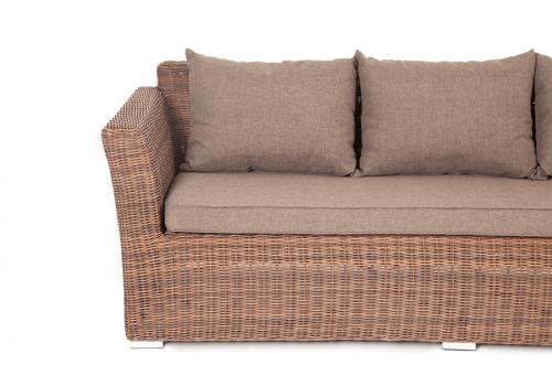  "Капучино" диван из искусственного ротанга трехместный, цвет коричневый, фото 4 
