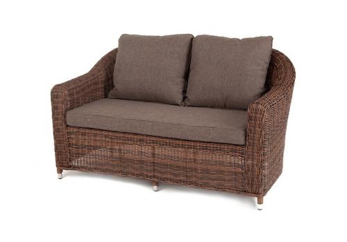  "Кон Панна" диван из искусственного ротанга двухместный, цвет коричневый, фото 1 