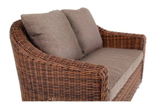  "Кон Панна" диван из искусственного ротанга двухместный, цвет коричневый, фото 3 