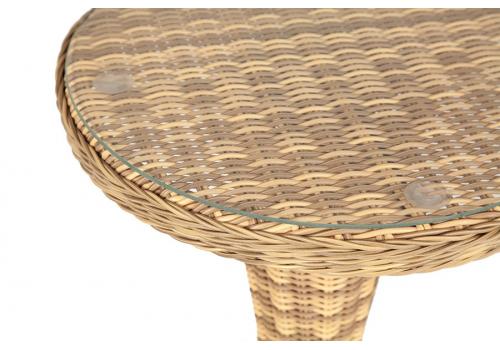  "Леванте" стол круглый из искусственного ротанга, цвет соломенный, фото 3 