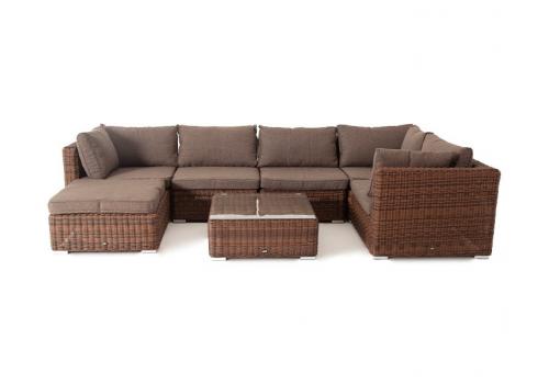  "Лунго" модуль диванный прямой с подушками, цвет коричневый, фото 4 