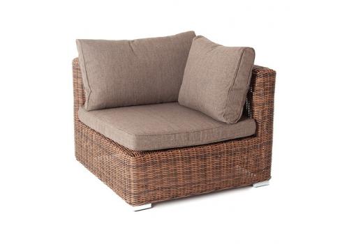  "Лунго" модуль диванный угловой с подушками, цвет коричневый, фото 1 