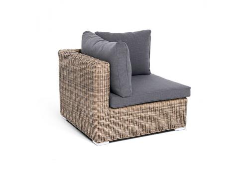  "Лунго" модуль диванный угловой с подушками, цвет соломенный, фото 2 