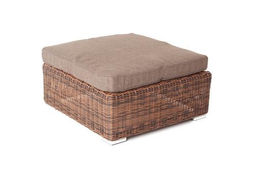  "Лунго" плетеная оттоманка с подушкой, цвет коричневый, фото 1 