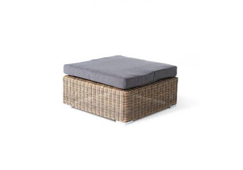  "Лунго" плетеная оттоманка с подушкой, цвет соломенный, фото 1 