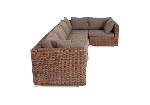  "Лунго" трансформирующийся диван из искусственного ротанга, цвет коричневый, фото 4 