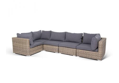  "Лунго" трансформирующийся диван из искусственного ротанга, цвет соломенный, фото 1 