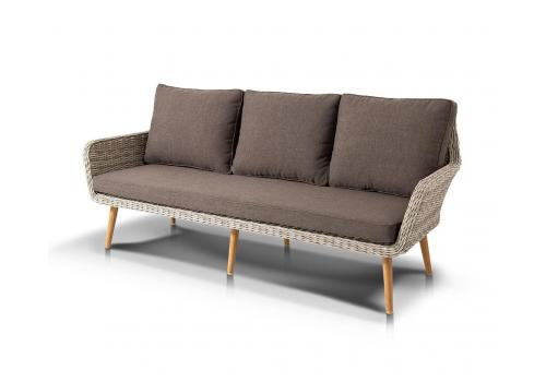  "Прованс" диван из искусственного ротанга трехместный, цвет бежевый, фото 1 