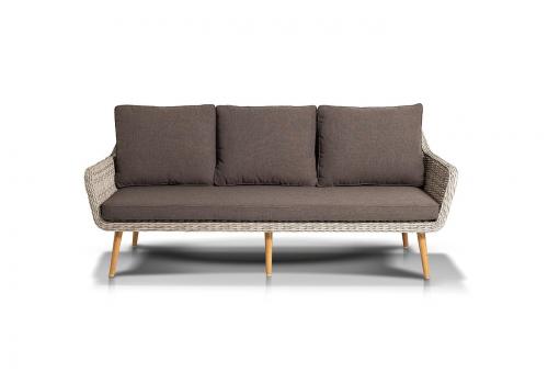  "Прованс" диван из искусственного ротанга трехместный, цвет бежевый, фото 2 