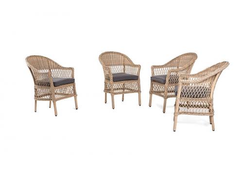  "Сицилия" плетеный стул из искусственного ротанга, цвет соломенный, фото 5 