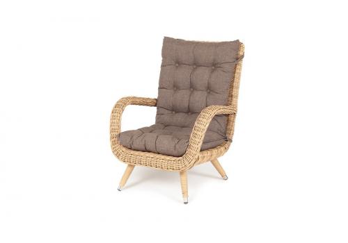  "Толедо" кресло плетеное с подушками, цвет соломенный, фото 3 