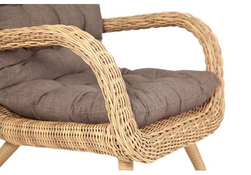  "Толедо" кресло плетеное с подушками, цвет соломенный, фото 4 