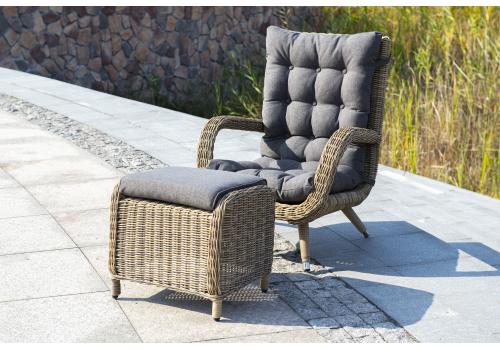  "Толедо" кресло плетеное с подушками, цвет соломенный, фото 7 