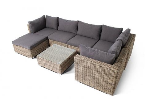  "Лунго" модуль диванный прямой с подушками, цвет соломенный, фото 5 