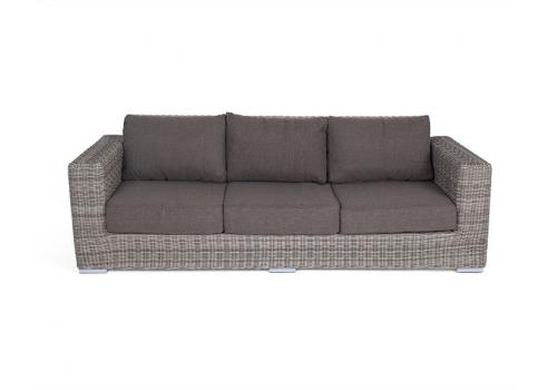  "Боно" диван из искусственного ротанга трехместный, цвет серый, фото 2 