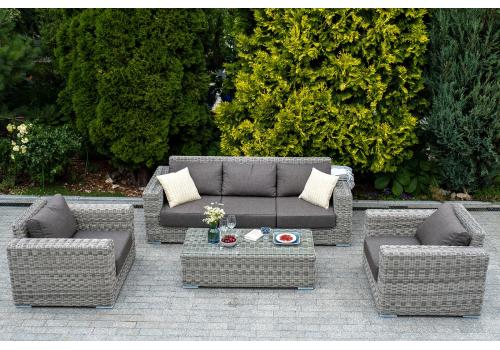  "Боно" диван из искусственного ротанга трехместный, цвет серый, фото 7 