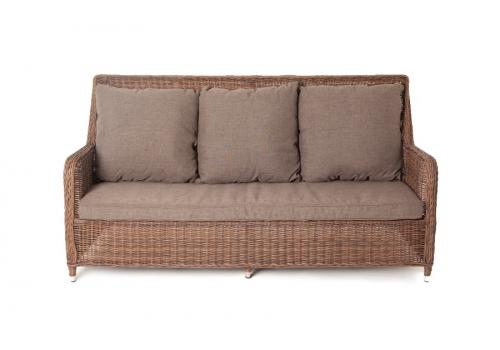  "Гляссе" диван трехместный из искусственного ротанга, цвет коричневый, фото 2 