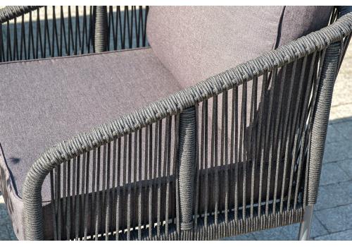  "Канны" лаунж-зона 5-местная плетеная из роупа (веревки), цвет темно-серый, фото 13 