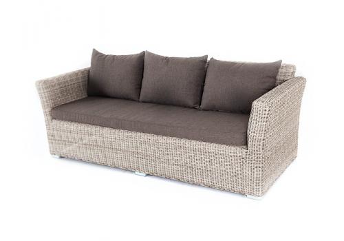  "Капучино" диван из искусственного ротанга трехместный, цвет бежевый, фото 1 