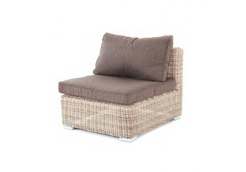  "Лунго" модуль диванный прямой с подушками, цвет бежевый, фото 1 