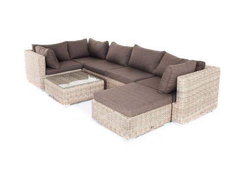  "Лунго" модуль диванный прямой с подушками, цвет бежевый, фото 5 