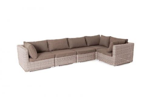  "Лунго" трансформирующийся диван из искусственного ротанга, цвет бежевый, фото 2 