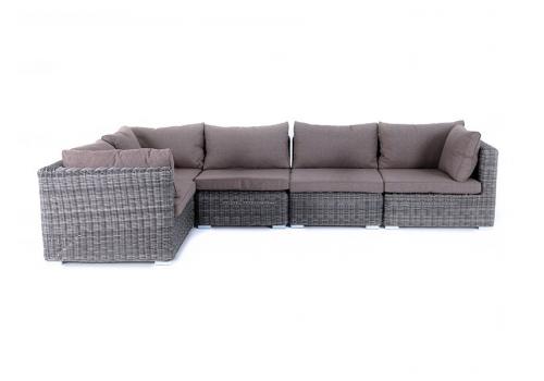  "Лунго" трансформирующийся диван из искусственного ротанга, цвет графит, фото 1 