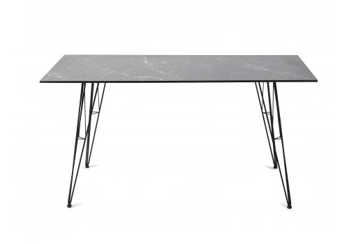  "Руссо" обеденный стол из HPL 150х80см, цвет "черный мрамор", фото 1 
