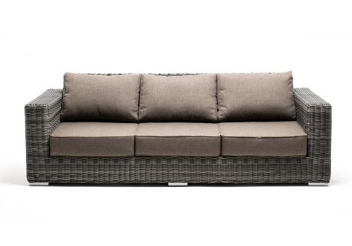  "Боно" диван из искусственного ротанга трехместный, цвет графит, фото 3 
