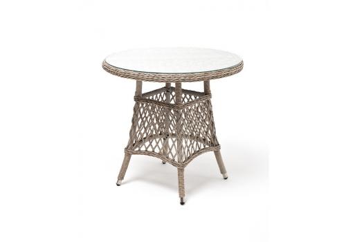  "Эспрессо" плетеный круглый стол, диаметр 80 см, цвет бежевый, фото 1 