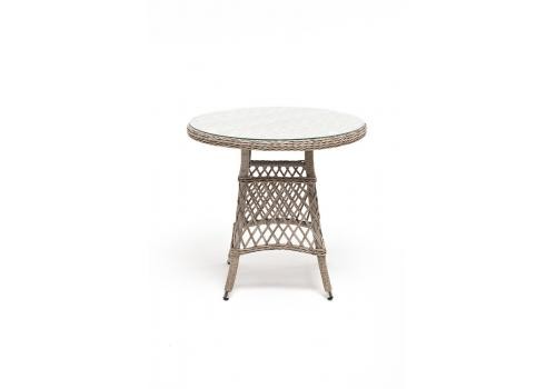  "Эспрессо" плетеный круглый стол, диаметр 80 см, цвет бежевый, фото 2 